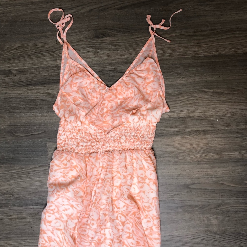 Pink Maxi Dress Hi-Low Ruffles Size Small - Picture 2 of 5